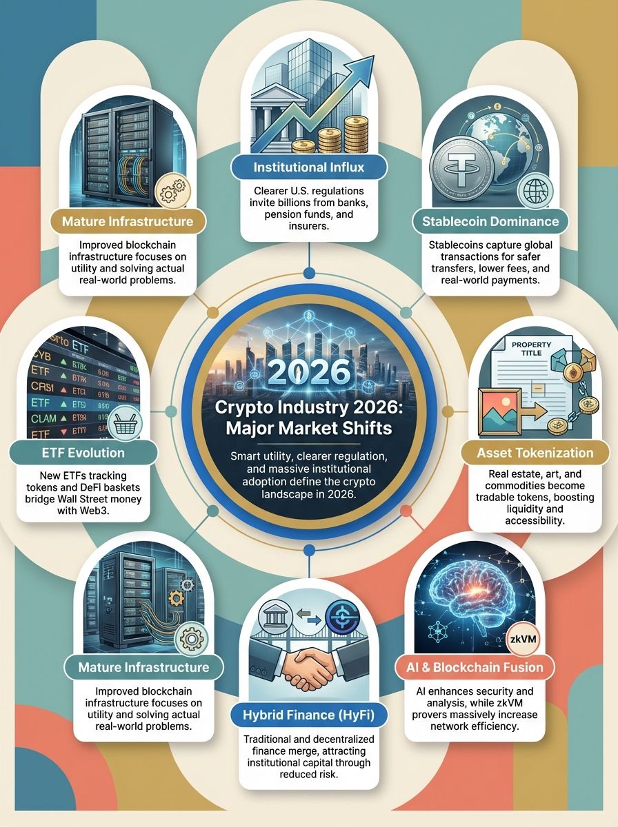 Crypto Industry In 2026: Trends, Use Cases & Market Shifts