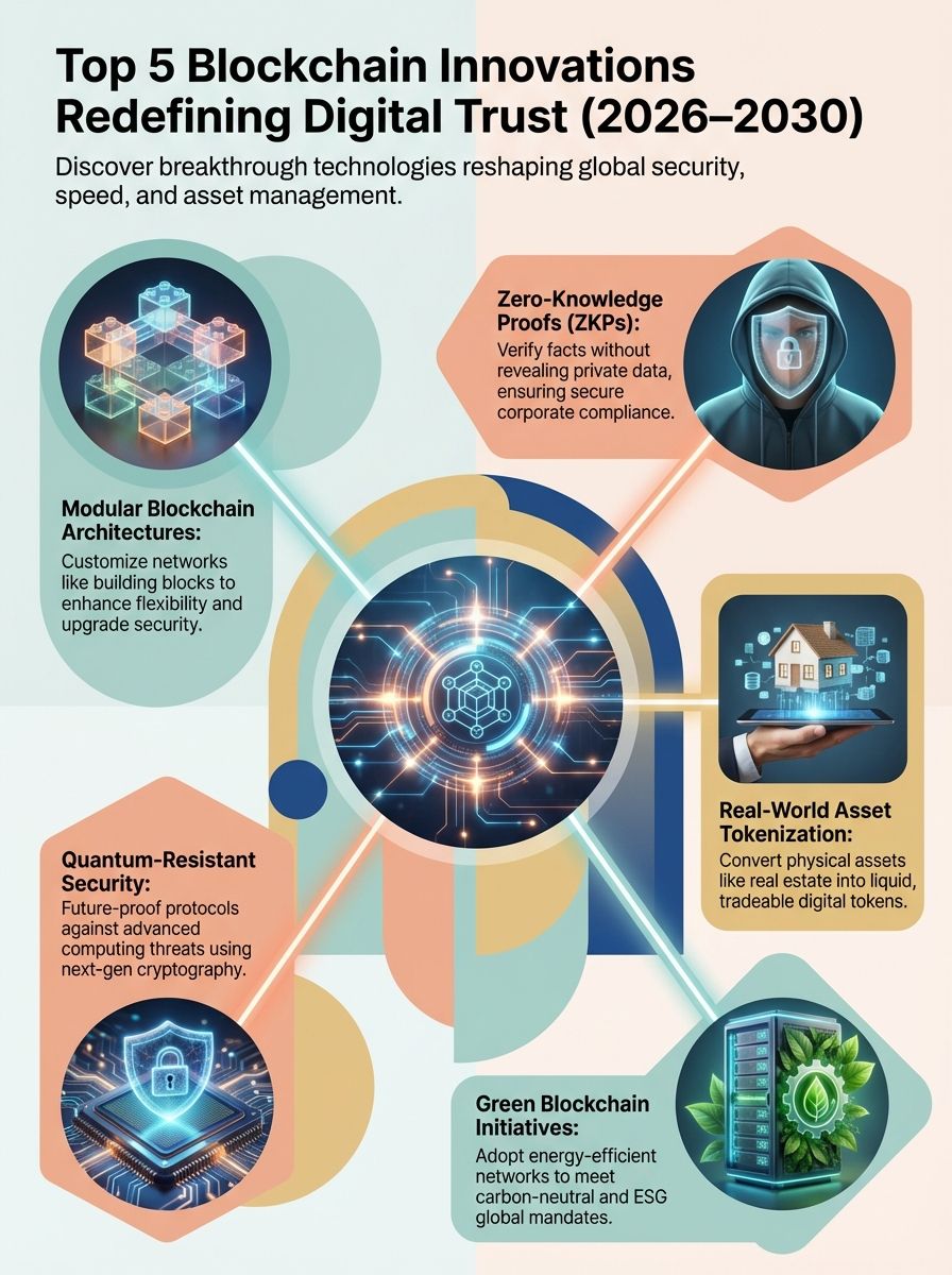 Top 5 Blockchain Innovations Redefining Digital Trust From 2026 To 2030